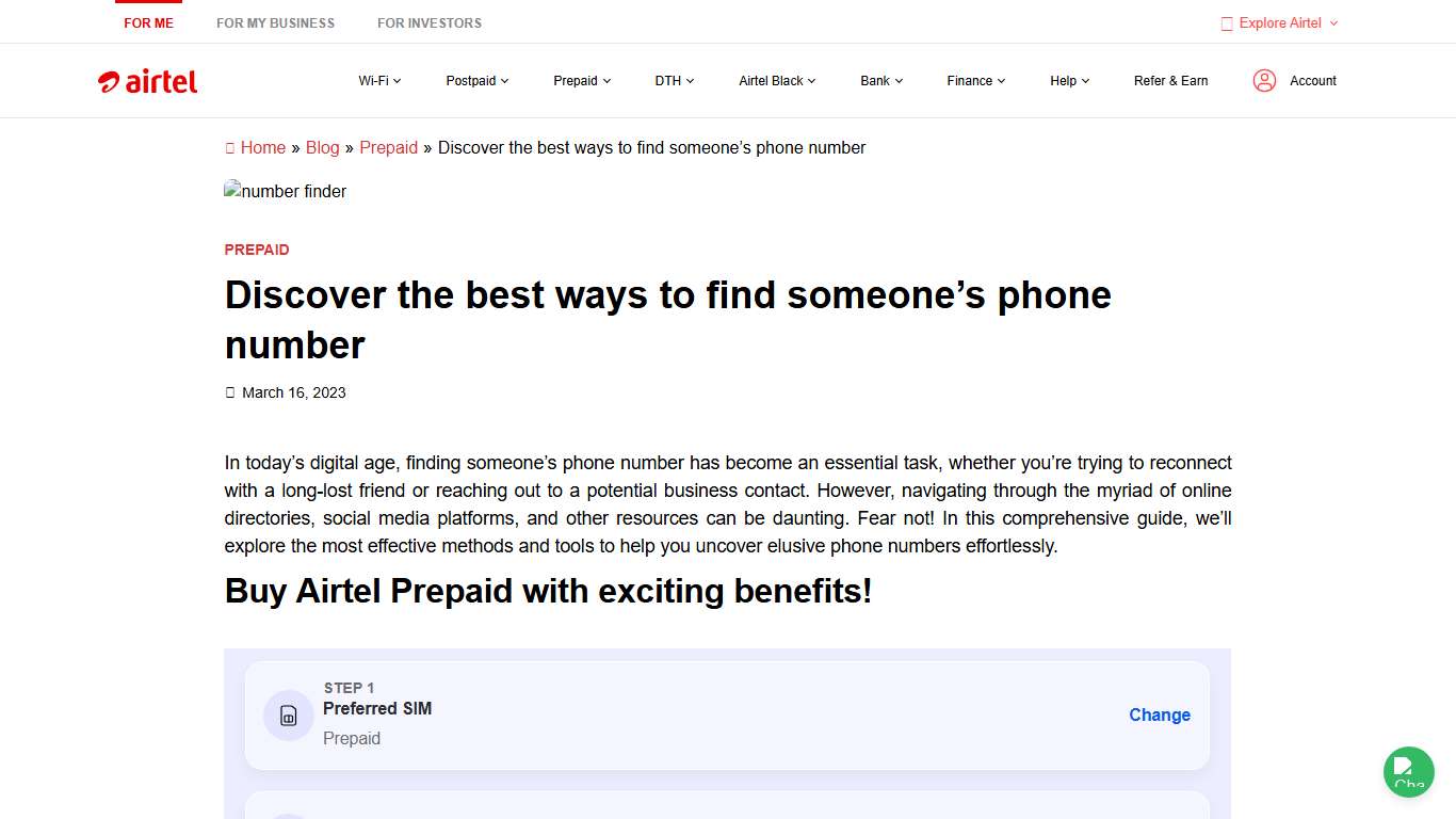 Discover the best ways to find someone's phone number - Airtel